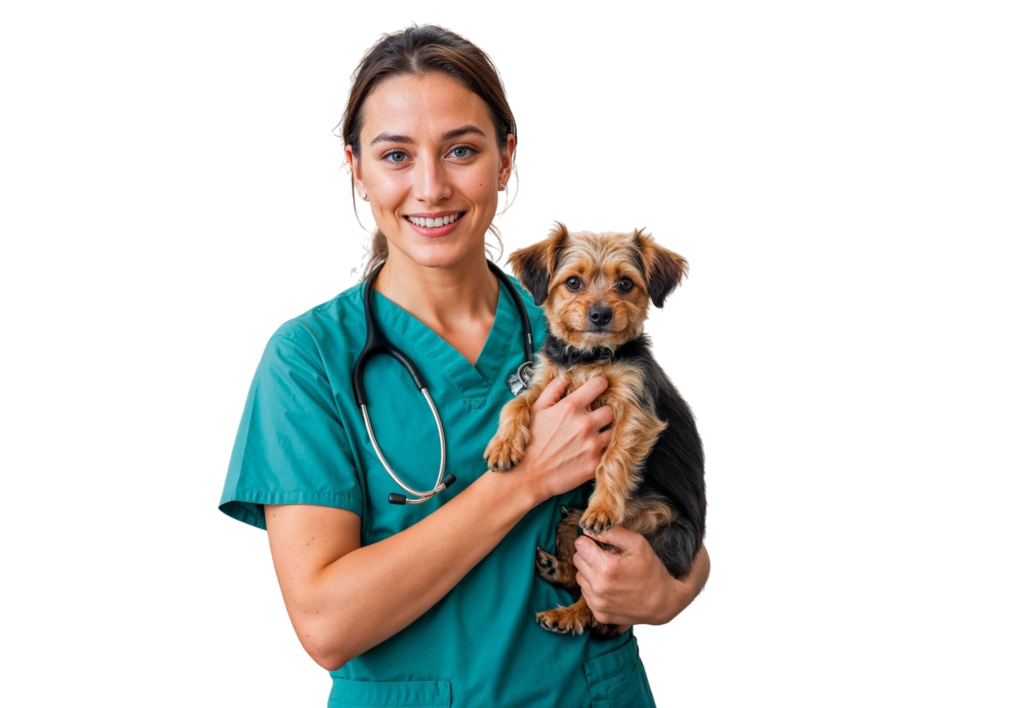 Professional veterinarian providing online consultation